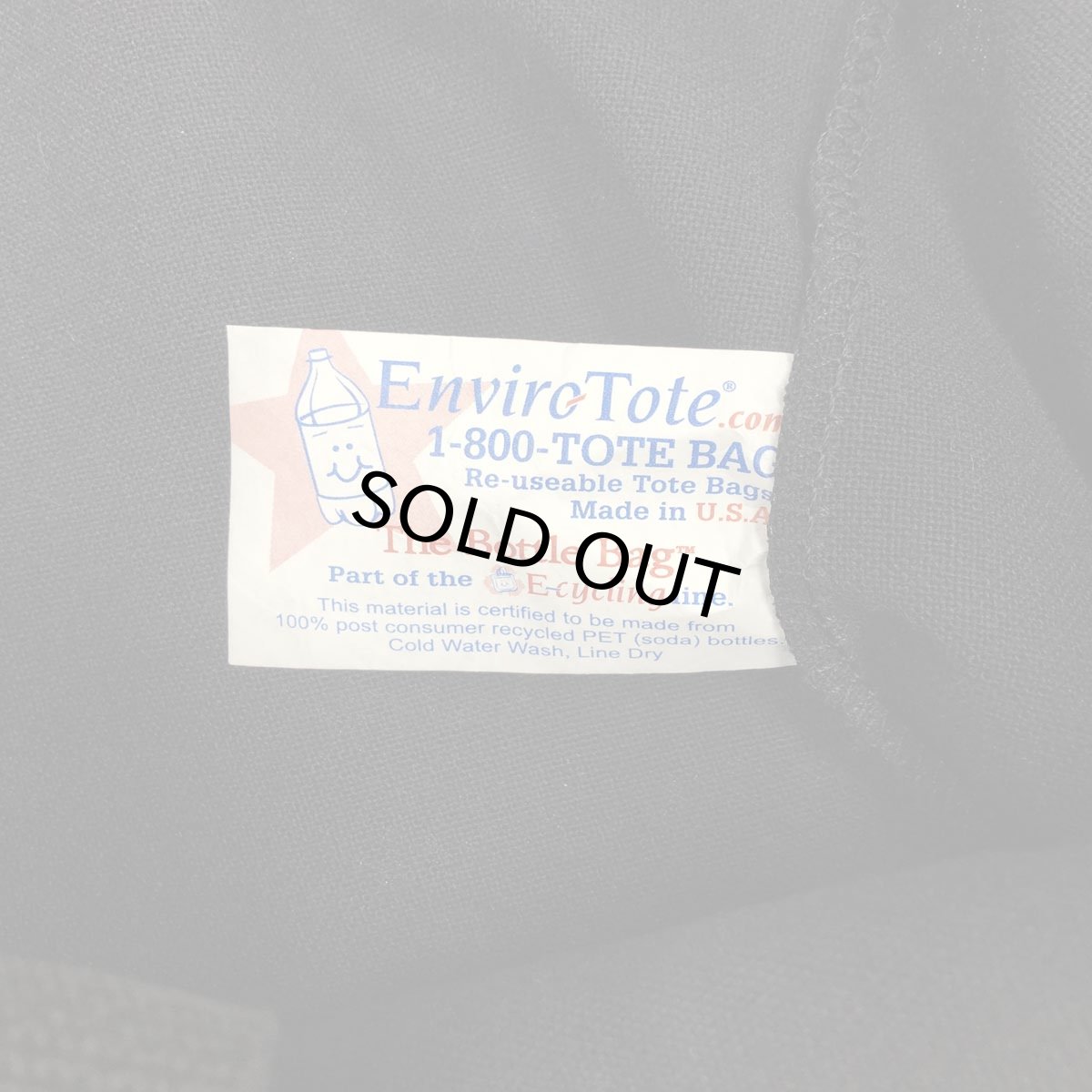 画像6: ENVIRO TOTE  NYU SHOULDER  COTTON TOTE BLACK トートバッグ ブラック ユニセックス (6)