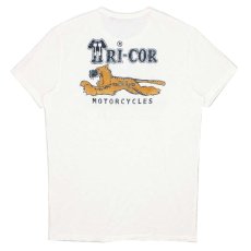 画像2: JOHNSON MOTORS ジョンソンモーターズ  TRI-COR プリントTシャツ  OPTIC WHITE メンズ/レディース (2)