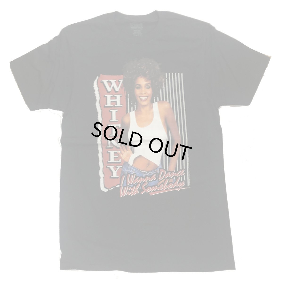 画像1: WHITNEY HOUSTON ホイットニーヒューストン TEE  ブラック BLACK メンズ/レディース (1)