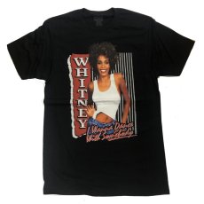 画像1: WHITNEY HOUSTON ホイットニーヒューストン TEE  ブラック BLACK メンズ/レディース (1)