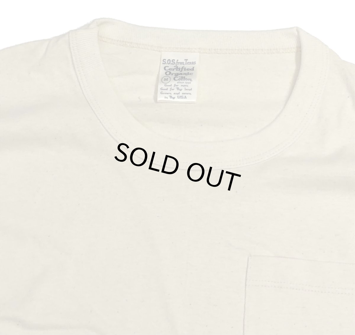 画像2: SOS FROM TEXAS エスオーエスフロムテキサス SOLID POCKET TEE　1色　ソリッドポケットT  メンズ/レディース (2)