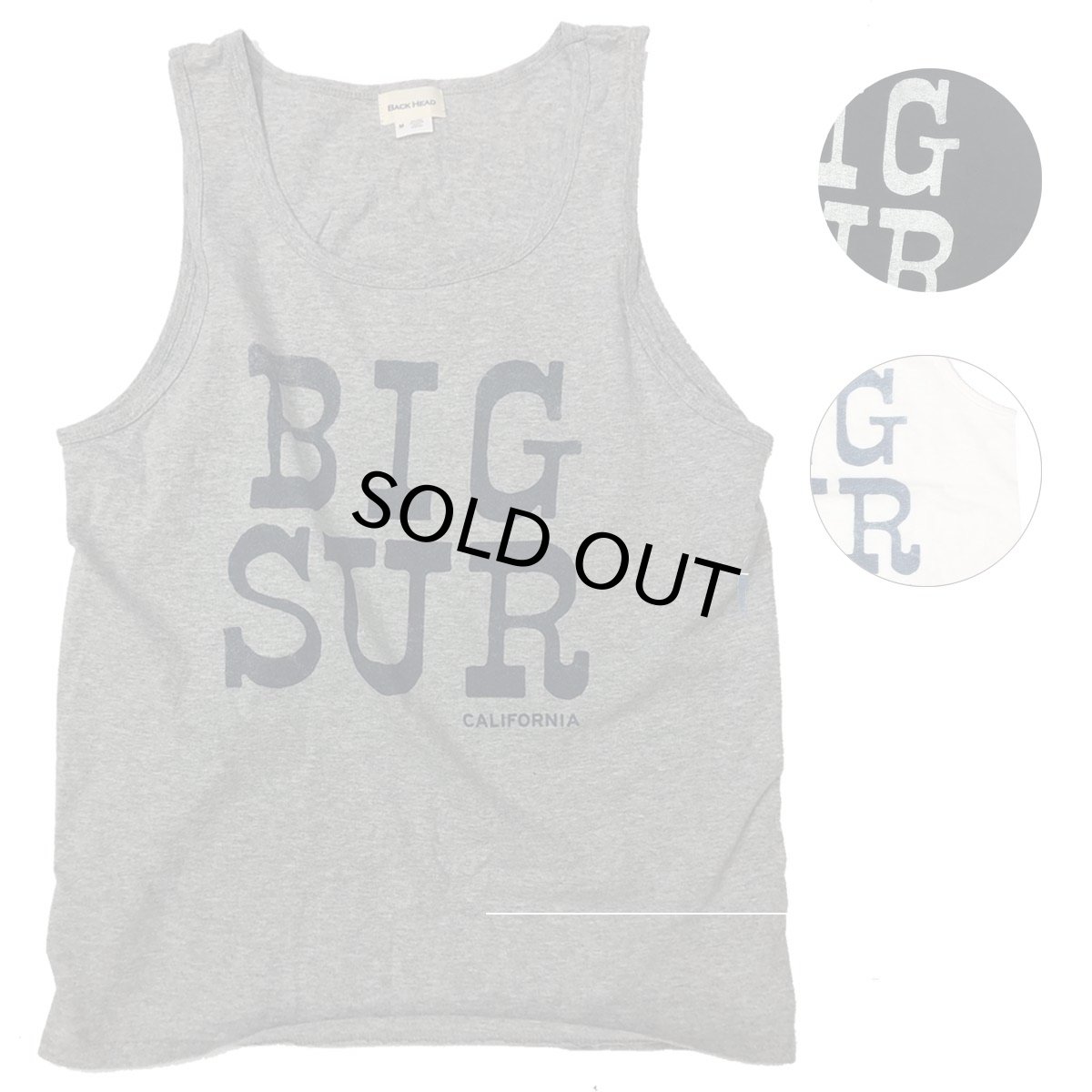 画像1: BACK HEAD バックヘッド VINTAGE PRINT TANK TOP BIGSUR  全3色 メンズ/レディース (1)