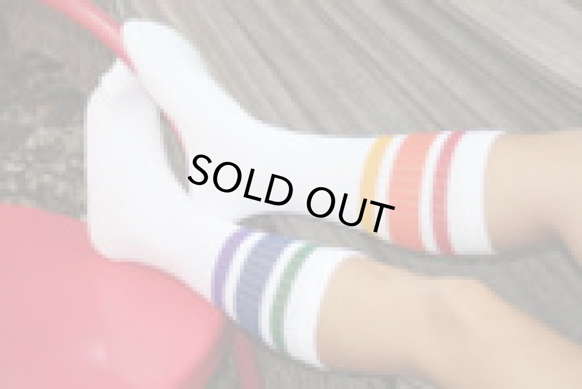 画像2: PRIDE SOCKS プライドソックス MISMATCH ホワイト メンズ (2)