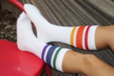 画像2: PRIDE SOCKS プライドソックス MISMATCH ホワイト メンズ (2)