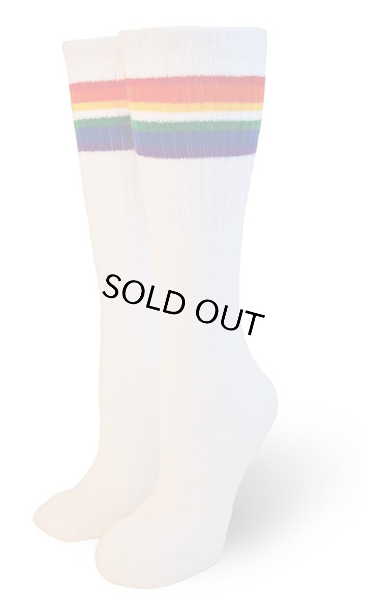 画像1: PRIDE SOCKS プライドソックス LOVE ホワイト メンズ (1)