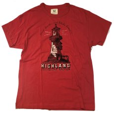 画像1: TAILGATE テイルゲートTシャツ  HIGHLAND LIGHTHOUSE  TEE FADED RED  メンズ レディス (1)