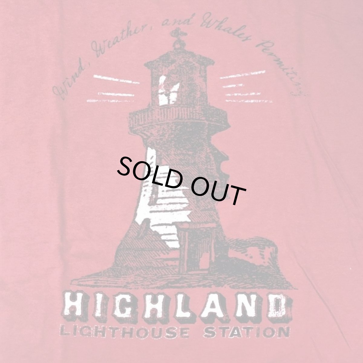 画像3: TAILGATE テイルゲートTシャツ  HIGHLAND LIGHTHOUSE  TEE FADED RED  メンズ レディス (3)