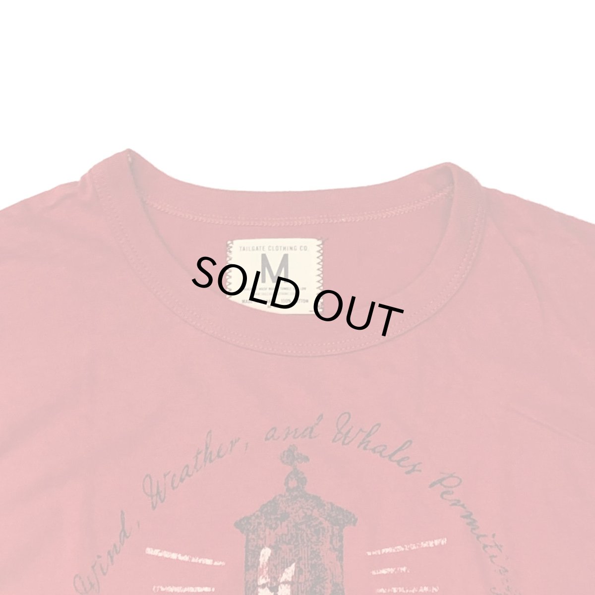 画像2: TAILGATE テイルゲートTシャツ  HIGHLAND LIGHTHOUSE  TEE FADED RED  メンズ レディス (2)