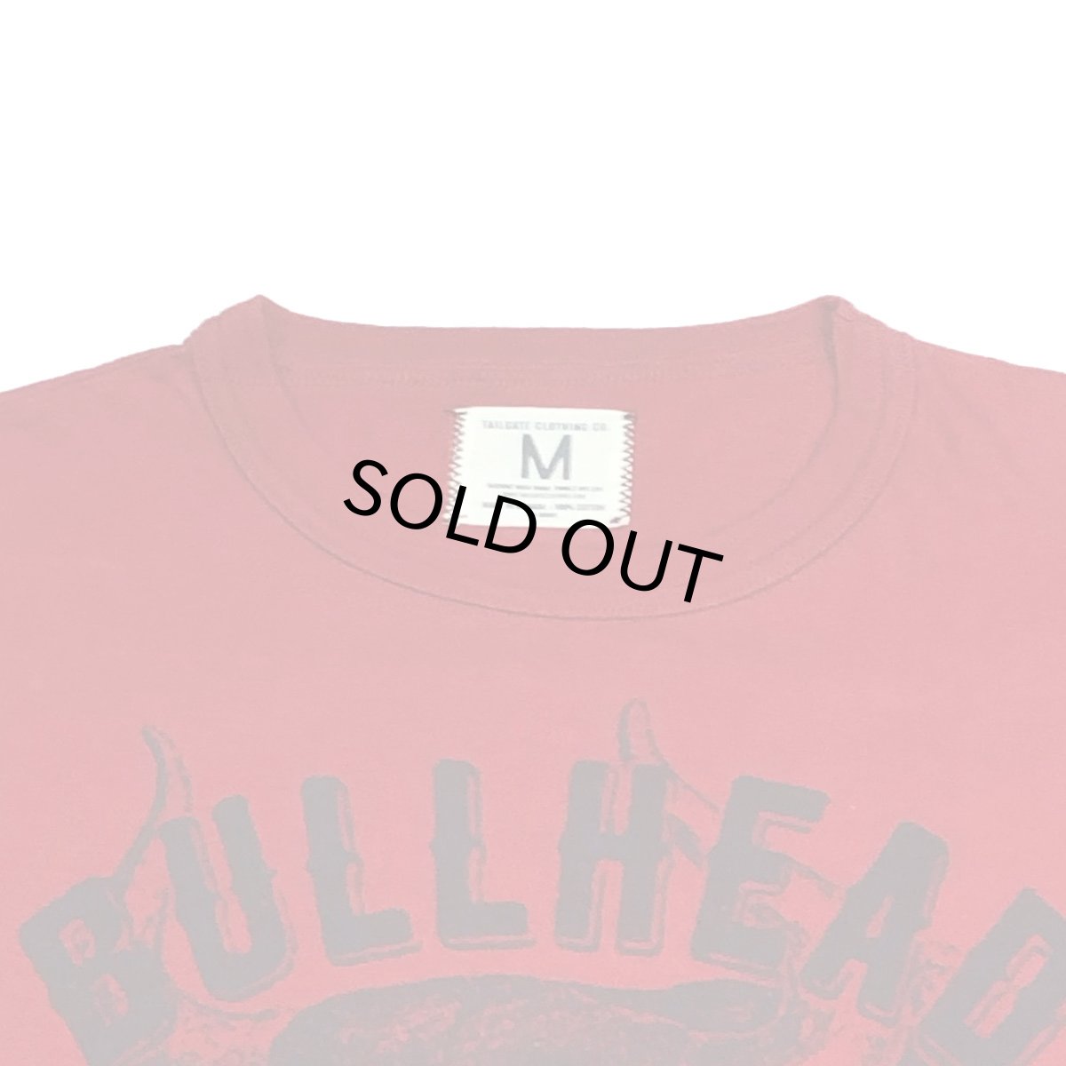 画像2: TAILGATE テイルゲートTシャツ  BULLHEAD  TEE FADED RED  メンズ レディス (2)