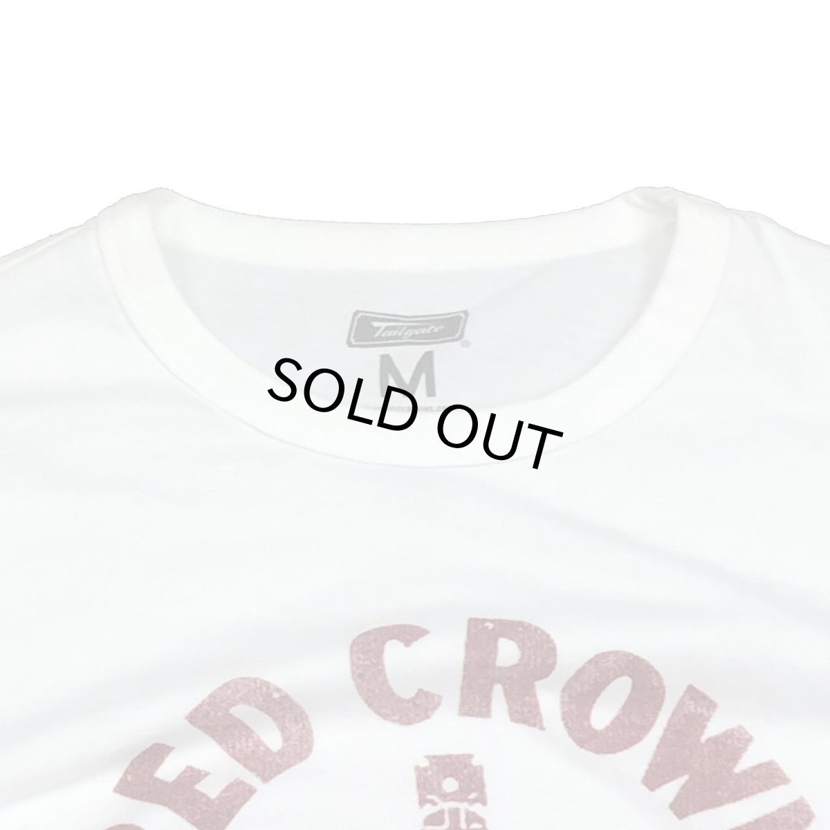 画像2: TAILGATE テイルゲート RED CROWN GASOLINE Tシャツ WHITE メンズ/レディース (2)