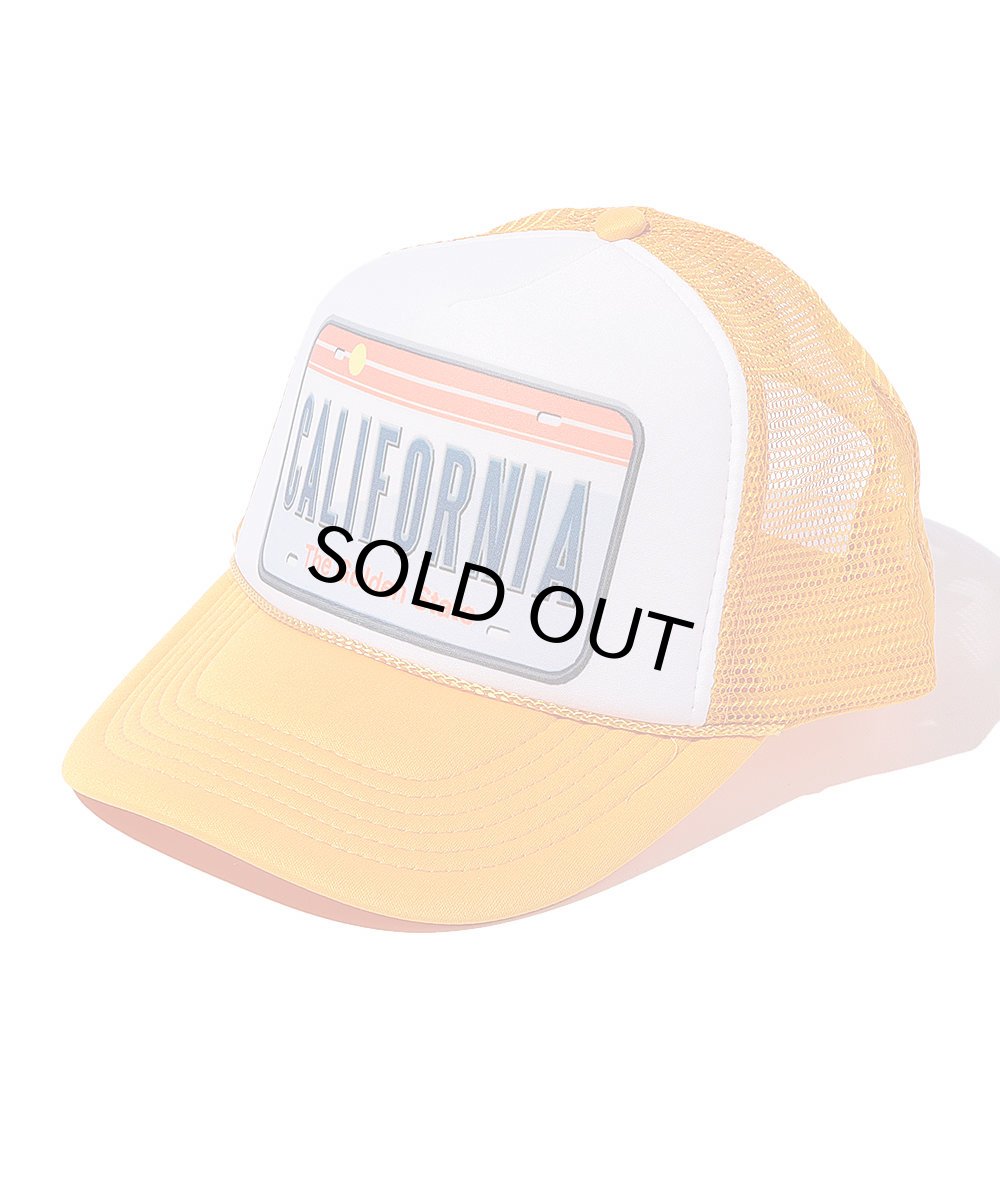 画像1: TRUKER HAT USA メッシュCAP CALIFORNIA LICENSE PLAT YELLOW   メンズ/レディース (1)