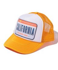 画像1: TRUKER HAT USA メッシュCAP CALIFORNIA LICENSE PLAT YELLOW   メンズ/レディース (1)