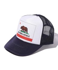 画像1: TRUKER HAT USA メッシュCAP CALIFORNIA FLAG  NAVY   メンズ/レディース (1)