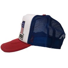 画像2: TRUKER HAT USA メッシュCAP ROCKSTAR REDXWHTXRYL   メンズ/レディース (2)