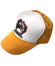 画像1: TRUKER HAT USA メッシュCAP BULTACO YELLOW   メンズ/レディース (1)