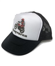 画像1: TRUKER HAT USA メッシュCAP HUSQVARNA BLACK   メンズ/レディース (1)