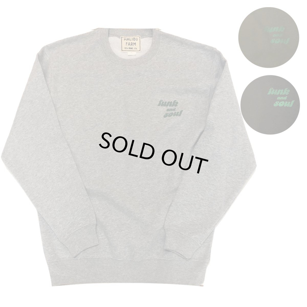画像1: MALIBU FARM マリブファーム フロッキープリント SWEAT 全3色 メンズ/レディース (1)