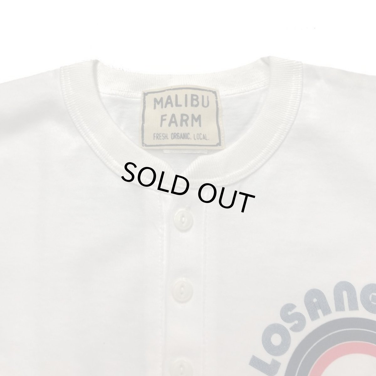 画像2: 【MALIBU FARM】LOSANGELES PRINT 3B HENLY TEE マリブファームプリント ヘンリーT  ロスアンゼルス メンズ/レディース (2)