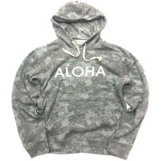 画像1: BACK HEAD バックヘッド HIBISCUS PT  HOODIE ハイビスカス ALOHA GRAY メンズ/レディース (1)