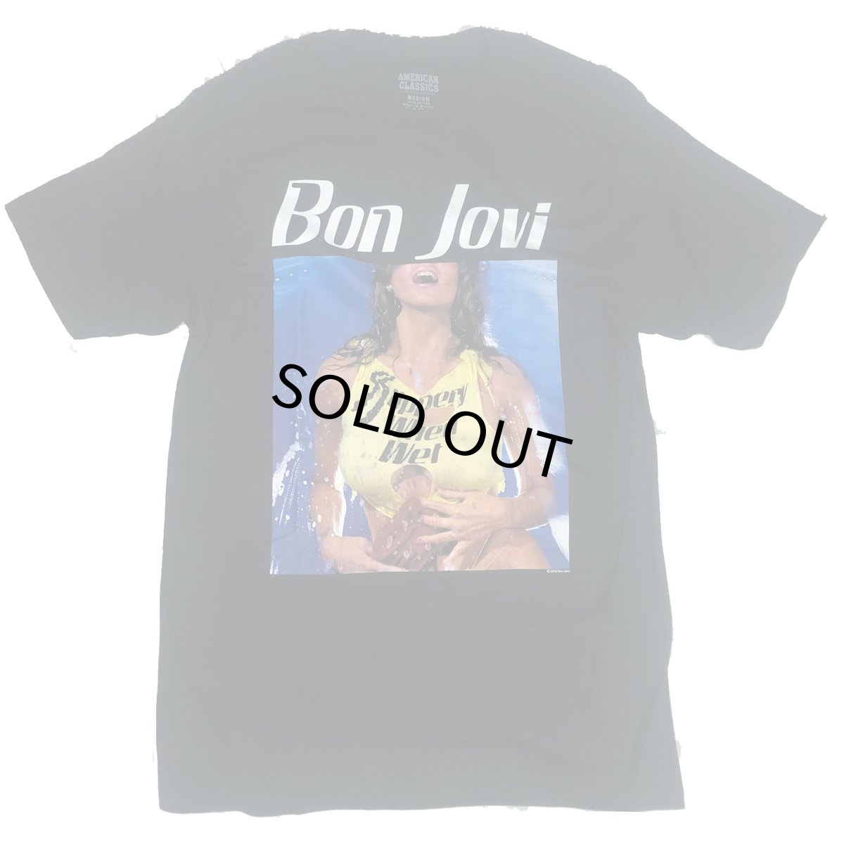 画像1: AMERICAN CLASSICS アメリカンクラシックス TEE  Bon jovi  ボン・ジョヴィBON SLIPPERY  BLK メンズ/レディース (1)