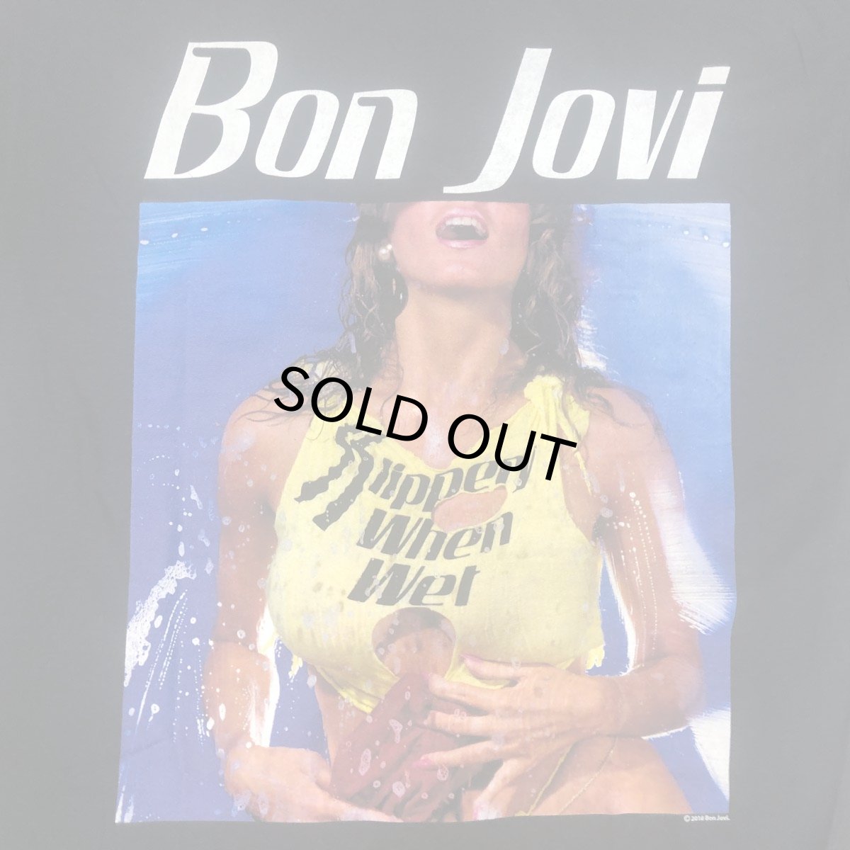 画像2: AMERICAN CLASSICS アメリカンクラシックス TEE  Bon jovi  ボン・ジョヴィBON SLIPPERY  BLK メンズ/レディース (2)