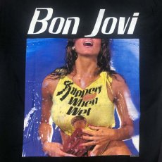 画像2: AMERICAN CLASSICS アメリカンクラシックス TEE  Bon jovi  ボン・ジョヴィBON SLIPPERY  BLK メンズ/レディース (2)