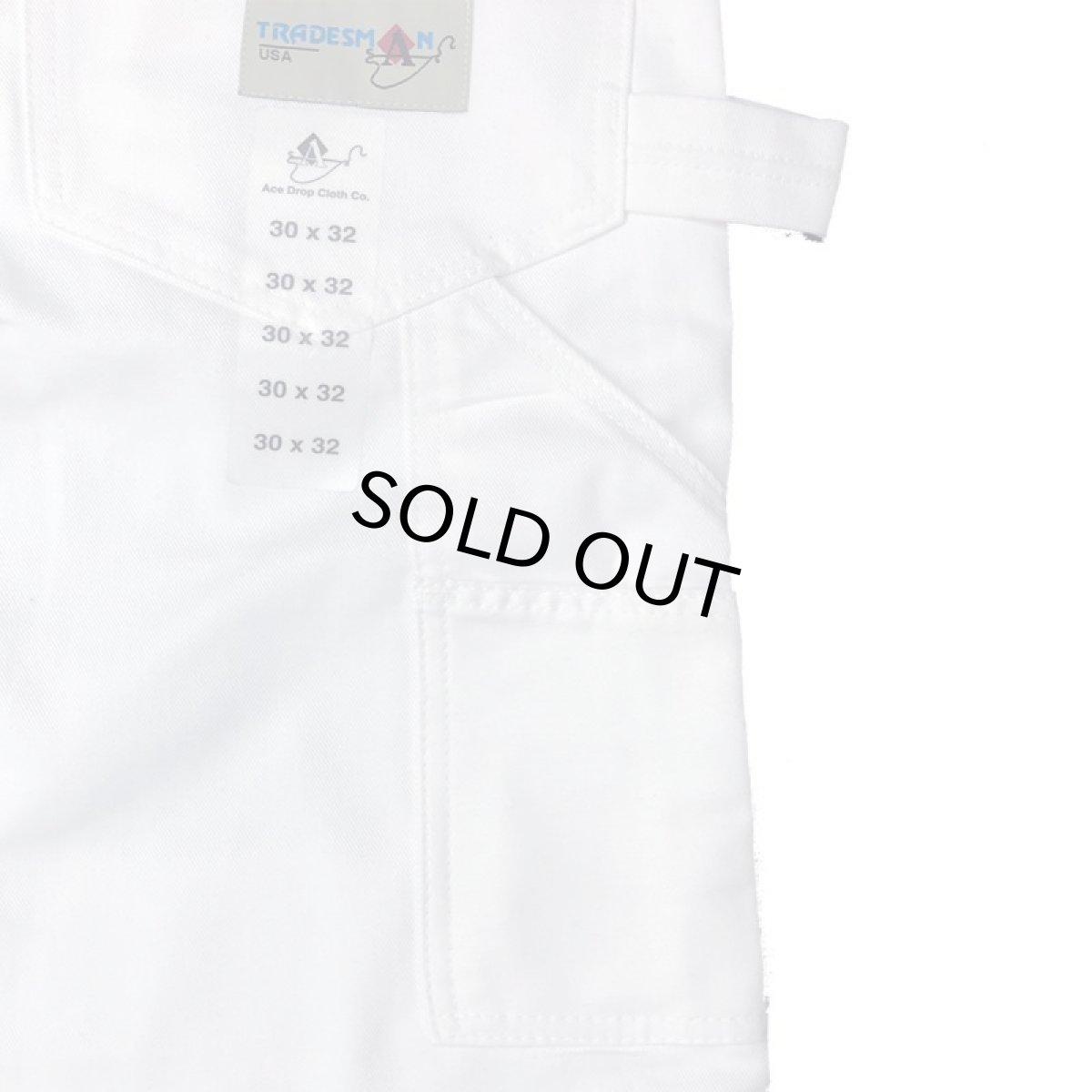 画像6: ACE DROP CLOTH エースドロップ  ペインターパンツ WHITE メンズ/レディース (6)