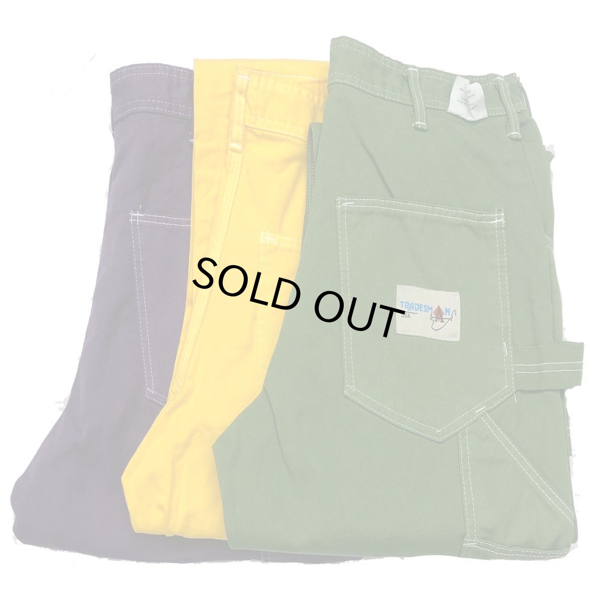 画像1: 【50%OFF】ACE DROP CLOTH エースドロップ OVER DYE ペインターパンツ 3色 パープル イエロー グリーン メンズ/レディース (1)