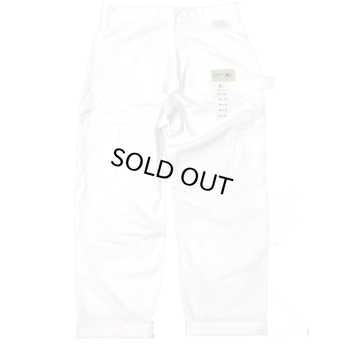 画像2: ACE DROP CLOTH エースドロップ  ペインターパンツ WHITE メンズ/レディース (2)