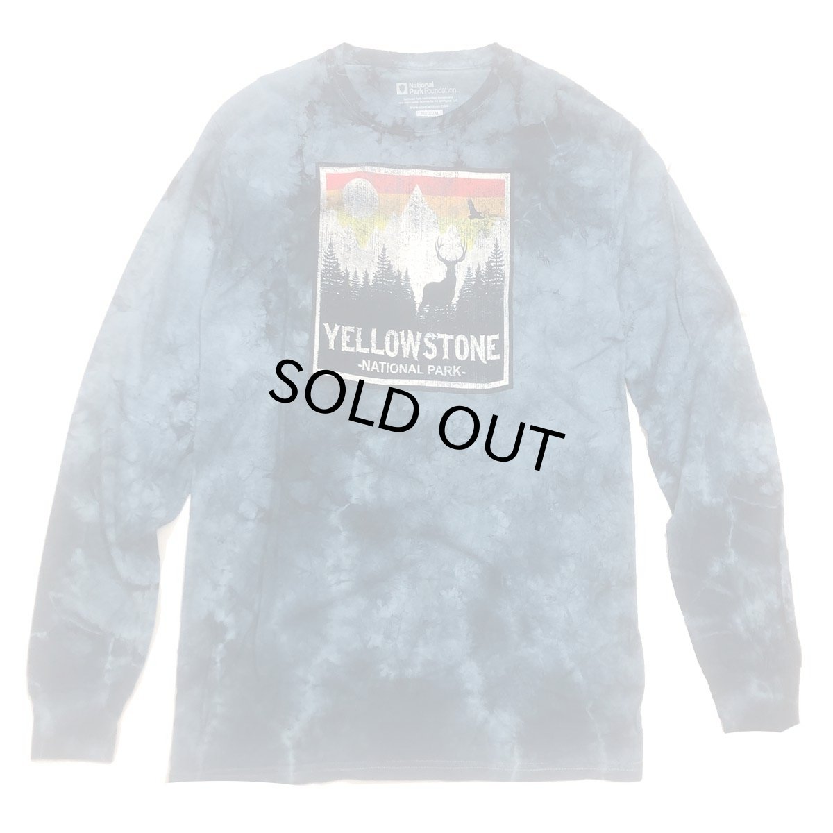 画像1: NATIONAL PARK FOUNDATION ナショナルパーク財団 YELLOWSTONE ブルー ロングスリーブ CLOUD WASH ブルー メンズ/レディース (1)