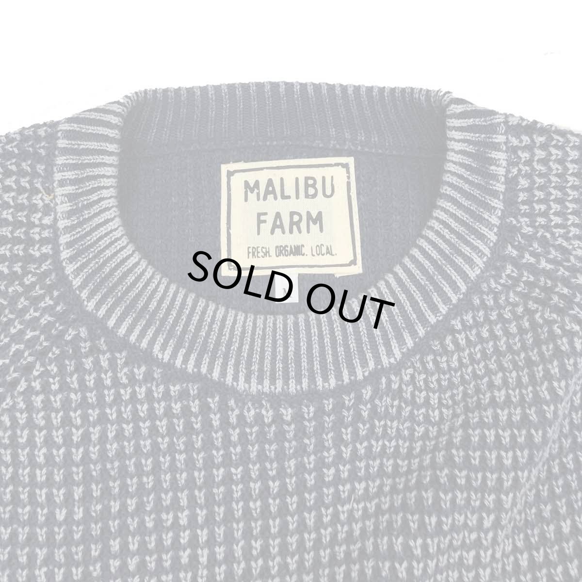 画像5: MALIBU FARM マリブファーム  パウダーブリーチ加工 ラグラン ワッフルニット 全3色 メンズ/レディース (5)