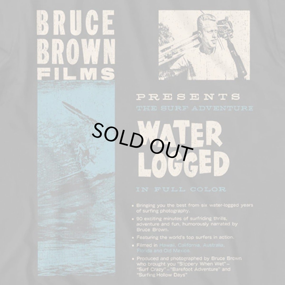 画像2: AMERICAN CLASSICS　BRUCE BROWN FILM ブルースブラウンフィルム WATER LOGGED BLACK メンズ/レディース (2)