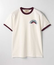 画像1: 【MALIBU FARM】LOSANGELES PRINT リンガー TEE マリブファームプリント リンガーT  GREEN WINE DENIM 3色 ロスアンゼルス メンズ/レディース (1)