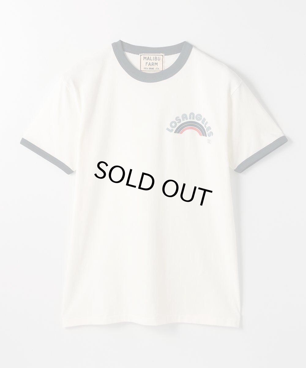 画像3: 【MALIBU FARM】LOSANGELES PRINT リンガー TEE マリブファームプリント リンガーT  GREEN WINE DENIM 3色 ロスアンゼルス メンズ/レディース (3)