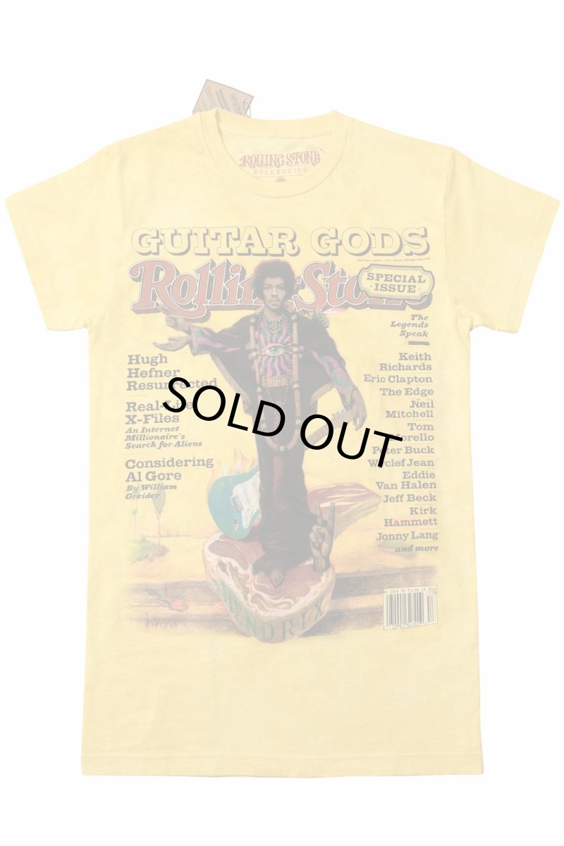 画像1: ROLING STONE ローリングストーンズ JIMIHENDRIX ジミヘンドリックス  WASH TEE  YELLOW  メンズ/レディース (1)