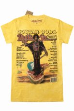 画像1: ROLING STONE ローリングストーンズ JIMIHENDRIX ジミヘンドリックス  WASH TEE  YELLOW  メンズ/レディース (1)