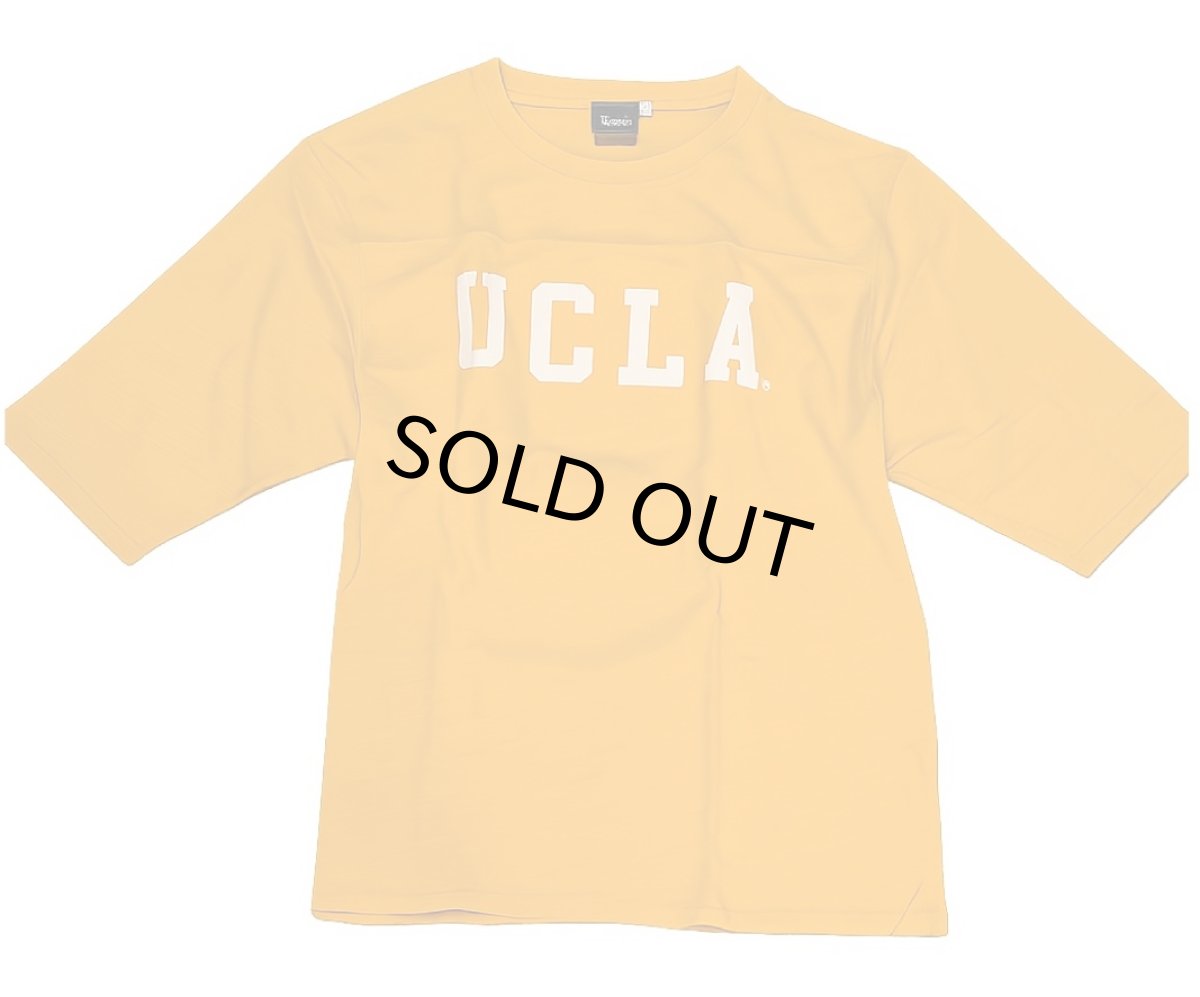 画像1: UCLA ロゴ FOOTBALL TEE ゴールド YELLOW  メンズ/レディース (1)