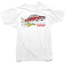 画像1: TOM MENDY SAFARI柄プリントTシャツ　WHITE　 メンズ/レディース (1)