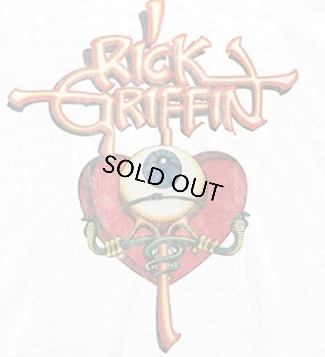 画像2: 【50%OFF】RICK GRIFFIN EYE&HEART柄　両面プリントTシャツ　WHITE　 メンズ/レディース (2)