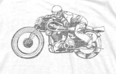 画像2: WORNFREE BIKEプリントTシャツ　WHITE　 メンズ/レディース (2)