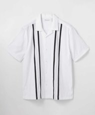 画像2: CUBAVERA　キューバシャツ レトロストライプ WHITE BLACK　2色　メンズ/レディース (2)