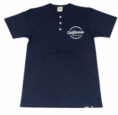 画像1: 【MALIBU FARM】CALIFORNIA PRINT 3B HENLY TEE マリブファームプリント ヘンリーT  WHT/NVY　2色　カリフォルニア　 メンズ/レディース (1)