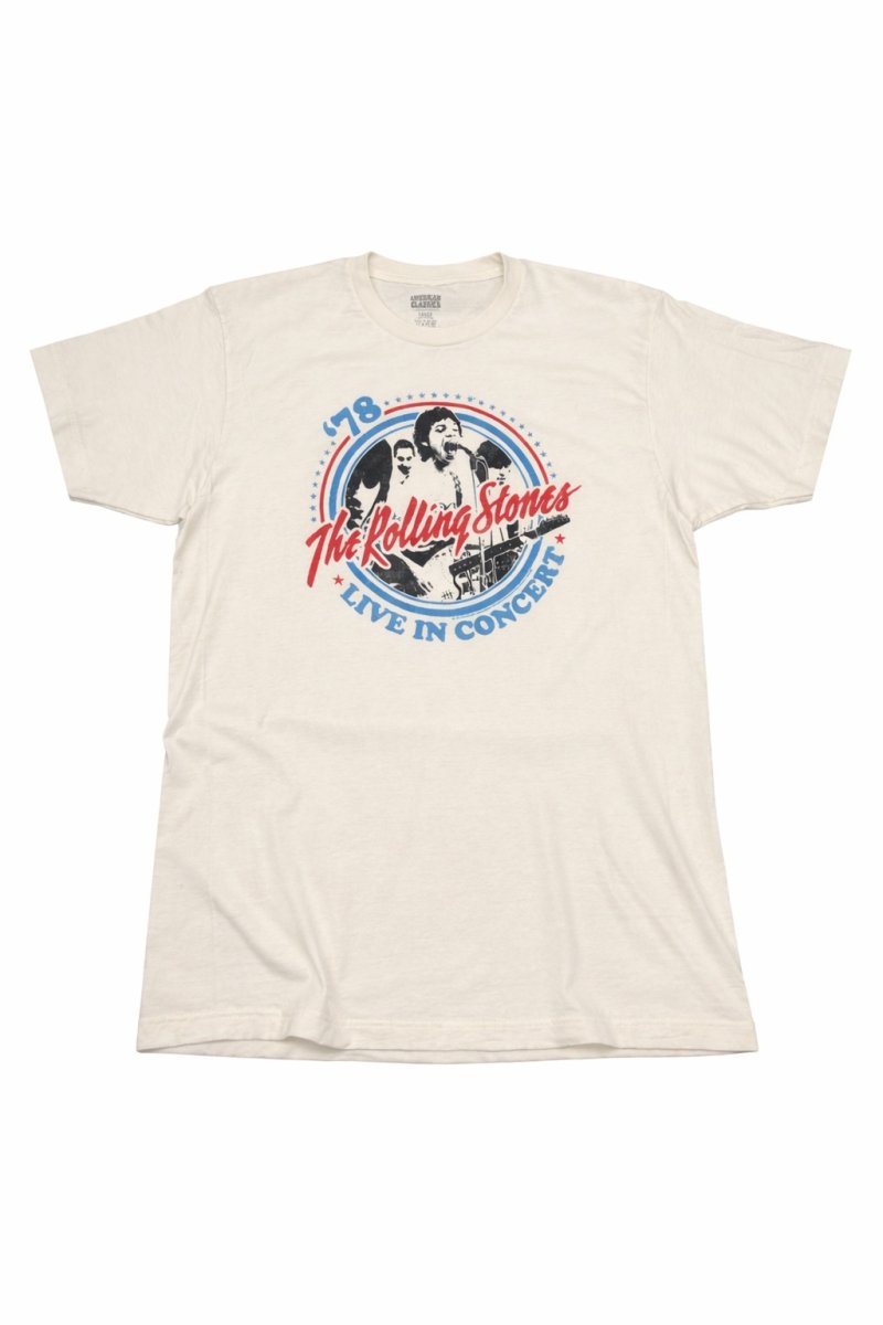 画像1: AMERICAN CLASSICS　ローリングストーンズツアープリント TEE  WHITE  メンズ/レディース (1)
