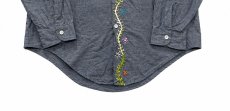 画像3: BACK HEAD 刺繍シャンブレーShirt メンズ (3)