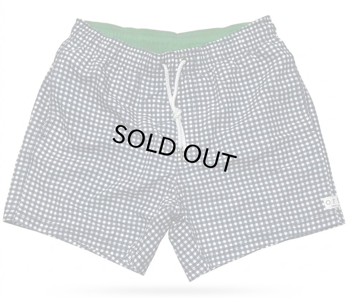 画像1: 【50%OFF】Ortc clothing  ギンガムチェックプリント スイムショーツ メンズ/レディース (1)