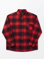 画像3: BACKHEAD バックヘッド　綿100％ ビエラ素材 オンブレチェック レギュラーカラーシャツ　全3色　メンズ/レディース (3)