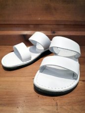 画像1: JERUSALEM SANDALS エルサレムサンダル レザーサンダル ホワイト メンズ (1)