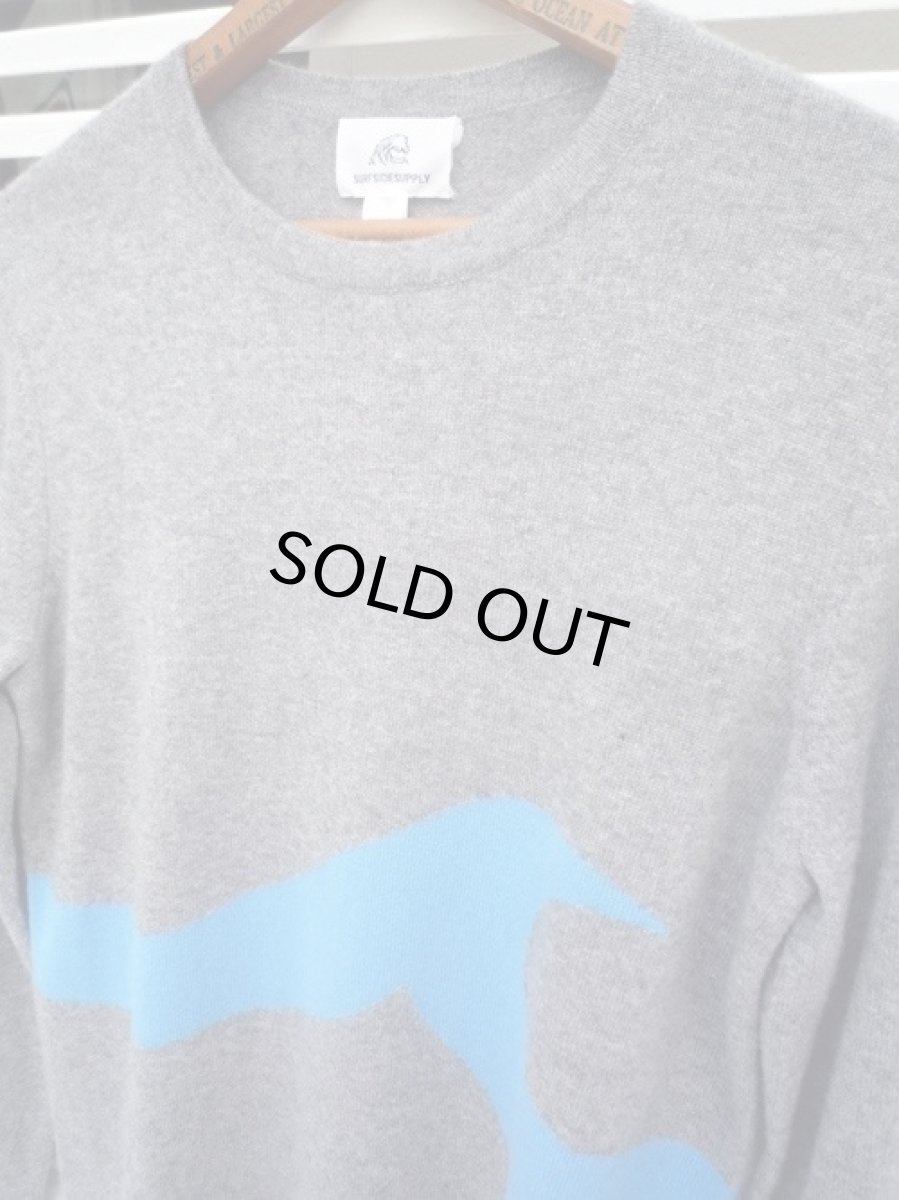 画像2: SURFSIDE SUPPLY Co サーフサイドサプライ カシミアセーター ヘザーグレー メンズ (2)