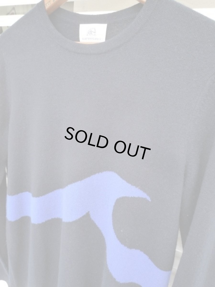 画像2: SURFSIDE SUPPLY Co サーフサイドサプライ カシミアセーター ネイビー メンズ (2)