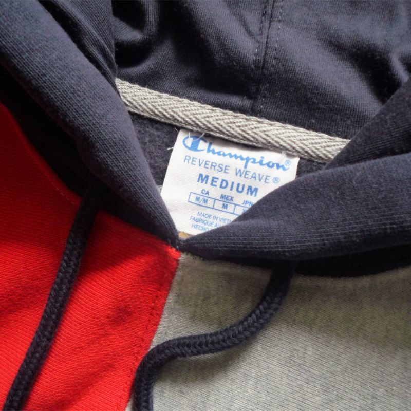 Champion LIFE リバースウィーブ カラーブロック スウェットフーディー 